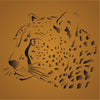 Cheetah Head Stencil