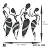 African Dancers Stencil