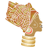 African Headdress Stencil