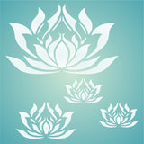 Lotus Flowers Stencil