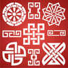 Taoist Symbols Stencil
