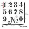 French Numbers Stencil