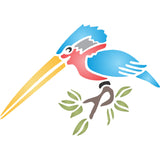 Kingfisher Bird Stencil